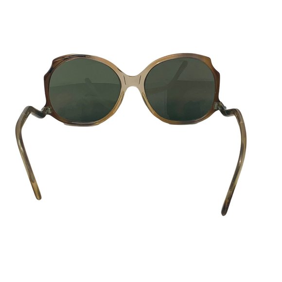 Vintage 1970s Sunglasses Brown Round Eyes Women's France C.V. Simonne - Picture 3 of 10